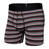 Saxx DropTemp Cooling Mesh Boxer Briefs, College Stripe/Grey